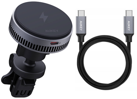 AUKEY HD-MC13A 15W Ładowarka indukcyjna + Kabel CB-CD6 USB-C 2m
