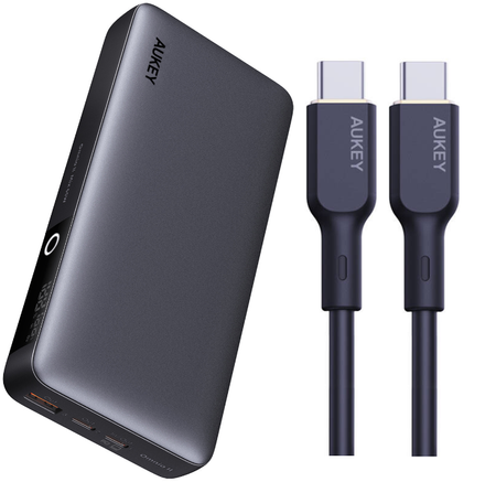 AUKEY Powerbank PB-Y43P 20000mAh 100W + Kabel CB-SCC102 100W 1.8m