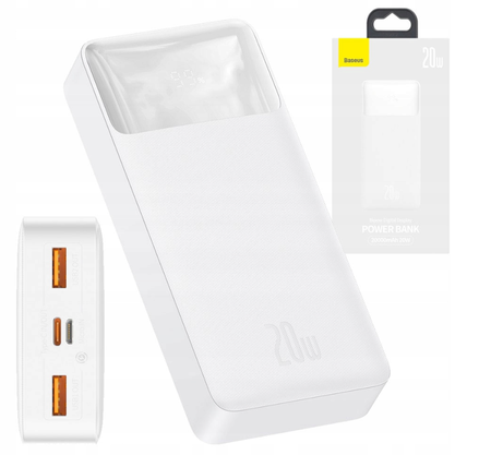 BASEUS POWER BANK 20000mAh 20W 2x USB USB-C micro USB SZYBKI POWERBANK