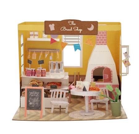 DIY MINIATUROWY DOMEK - PIEKARNIA | DIY | Puzzle 3D | Papierowa miniatura