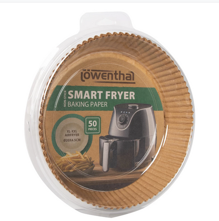 WKŁAD PAPIEROWY DO FRYTKOWNICY BEZTŁUSZCZOWEJ DO PIECZENIA AIR FRYER 50 sztuk