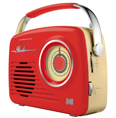 Retro Radio RR-7302 Bluetooth AUX USB AM FM Styl Vintage Przenośne Czerwone