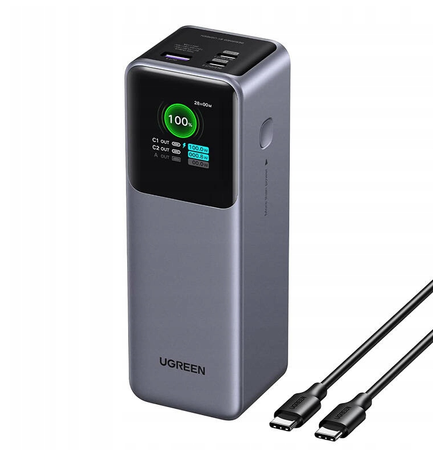 UGREEN Szybki Powerbank Nexode 25000mAh Ekran 2x USB USB Typ C PD 3.1 200W