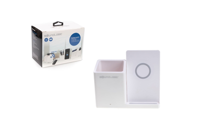 Organizer na długopisy z ładowarką biały