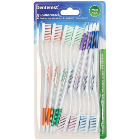 Manualna szczoteczka do zębów ZESTAW 8 SZTUK