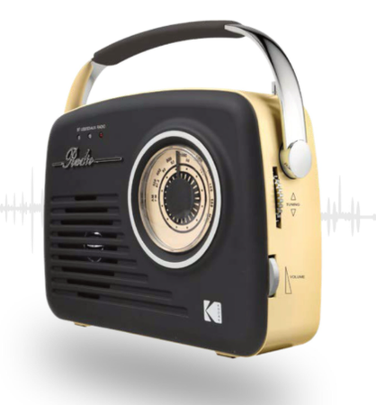 Retro Radio RR-7302 Bluetooth AUX USB AM FM Styl Vintage Przenośne Czarne