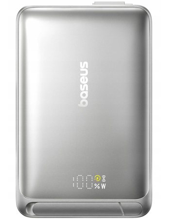 Baseus Nomos Qi2 10000 mAh 45W – Powerbank z ładowaniem indukcyjnym Szary