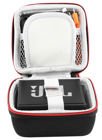 Sztywne etui z kieszonką na JBL Go2 czarne