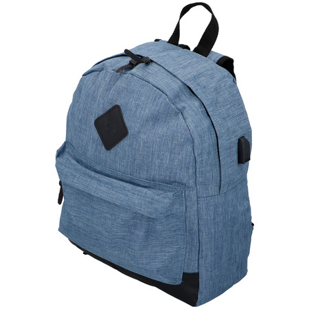 Plecak miejski Active Sports port USB Niebieski